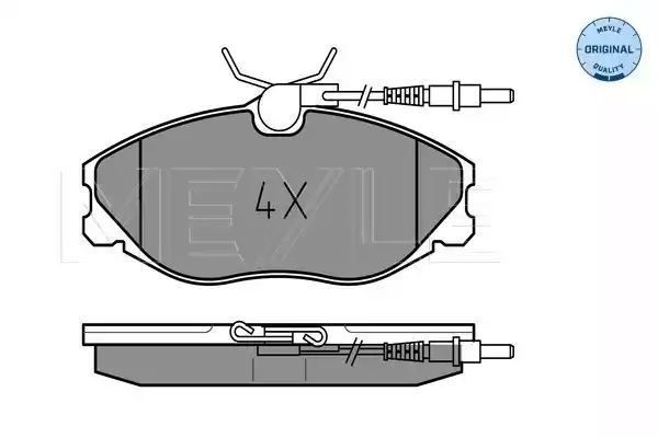 KLOCKI HAMULCOWE PRZÓD PEUGEOT 406 95-04 Z CZUJNIKIEM MEYLE 0252167419/W