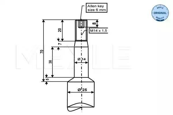 AMORTYZATOR PRZÓD BMW E34 GAZ MEYLE 3266240002