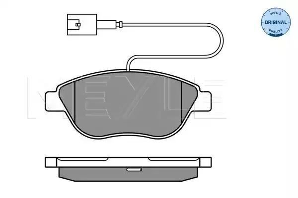 KLOCKI HAMULCOWE PRZÓD FIAT STILO 1,9D DOBLO 10- Z CZUJNIKIEM MEYLE 0252370919/W