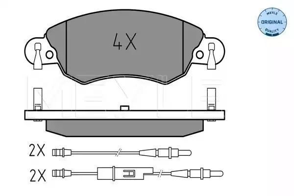 KLOCKI HAMULCOWE PRZÓD CITROEN C5 01- Z CZUJNIKIEM MEYLE 0252327617/W