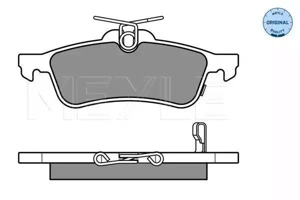 KLOCKI HAMULCOWE TYŁ TOYOTA YARIS 05- Z CZUJNIKIEM MEYLE 0252457415/W