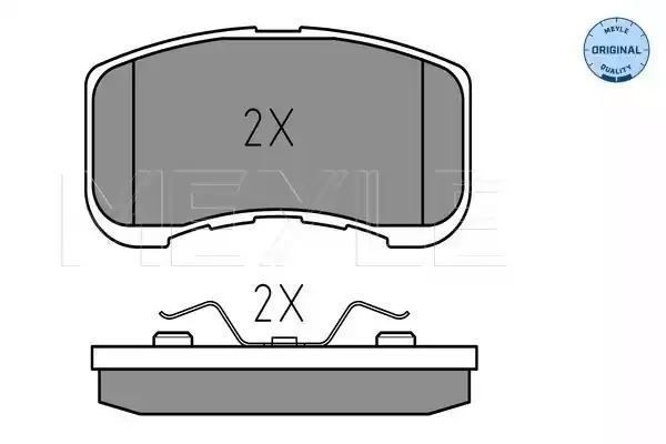 KLOCKI HAMULCOWE PRZÓD DAIHATSU SIRION 98- Z CZUJNIKIEM MEYLE 0252349714/W