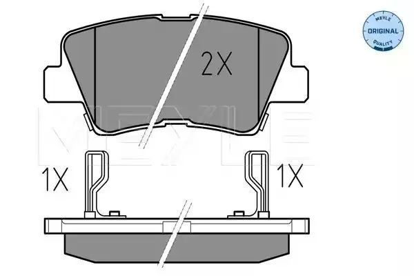 KLOCKI HAMULCOWE TYŁ KIA SOUL 09- SONATA 05- Z CZUJNIKIEM MEYLE 0252493415/W