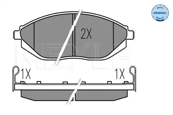 KLOCKI HAMULCOWE PRZÓD CHEVROLET SPARK 1,0/1,2 10- Z CZUJNIKIEM MEYLE 0252526817/W