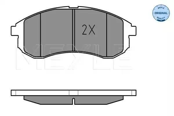 KLOCKI HAMULCOWE PRZÓD MITSUBISHI L200 96-07 Z CZUJNIKIEM AKUSTYCZNYM ZUŻYCIA MEYLE 0252387914/W