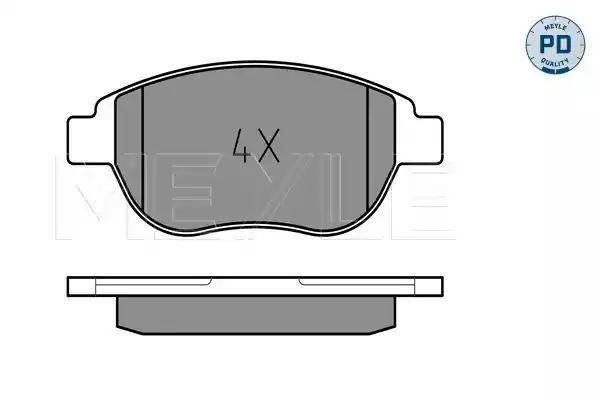 KLOCKI HAMULCOWE PRZÓD PEUGEOT 307 00- 1,6-2,0HDI MEYLE 0252360019/PD