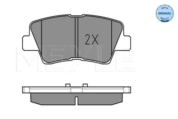 KLOCKI HAMULCOWE TYŁ HYUNDAI I40 11- SONATA 08- CEED 12- Z CZUJNIKIEM MEYLE 0252533715/W