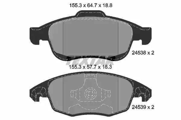 Klocki hamulcowe przód Citroen BERLINGO 08- C4 DS4 DS5 5008 Textar 2453801