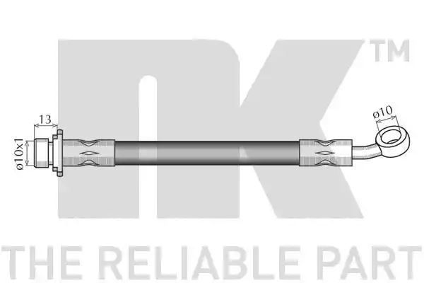 Przewód hamulcowy elastyczny tył Toyota PRELUDE NK Autoparts 852654