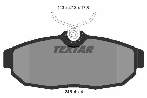 Klocki hamulcowe tył Ford MUSTANG 4,0 04- Textar 2451401