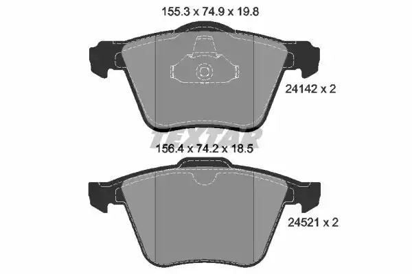 Klocki hamulcowe przód Volvo S60 10- S80 06- V60 10- V70 07- XC70 07- Textar 2414201