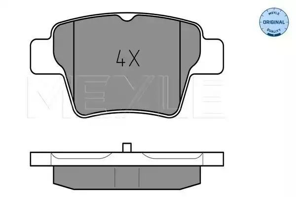 KLOCKI HAMULCOWE TYŁ PEUGEOT 307 00- C4 04- MEYLE 252415017
