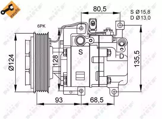 KOMPRESOR KLIMATYZACJI MAZDA 6 02-07 3 06- NRF 32408