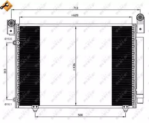 Chłodnica skraplacz klimatyzacji Mazda MPV 2,0-3,0 00- NRF 35612