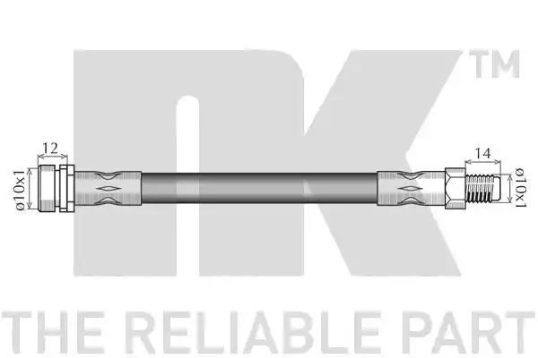 Przewód hamulcowy elastyczny Volvo T. V40 V50 NK Autoparts 854833