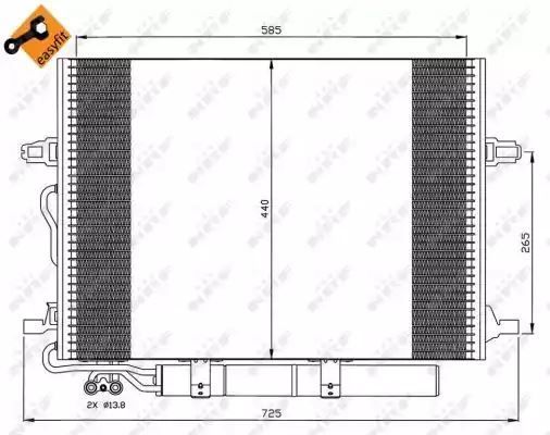 Chłodnica skraplacz klimatyzacji Mercedes W211 NRF 35517