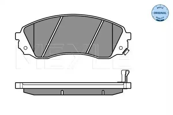 KLOCKI HAMULCOWE PRZÓD KIA CARNIVAL 06- Z CZUJNIKIEM MEYLE 0252459717/W