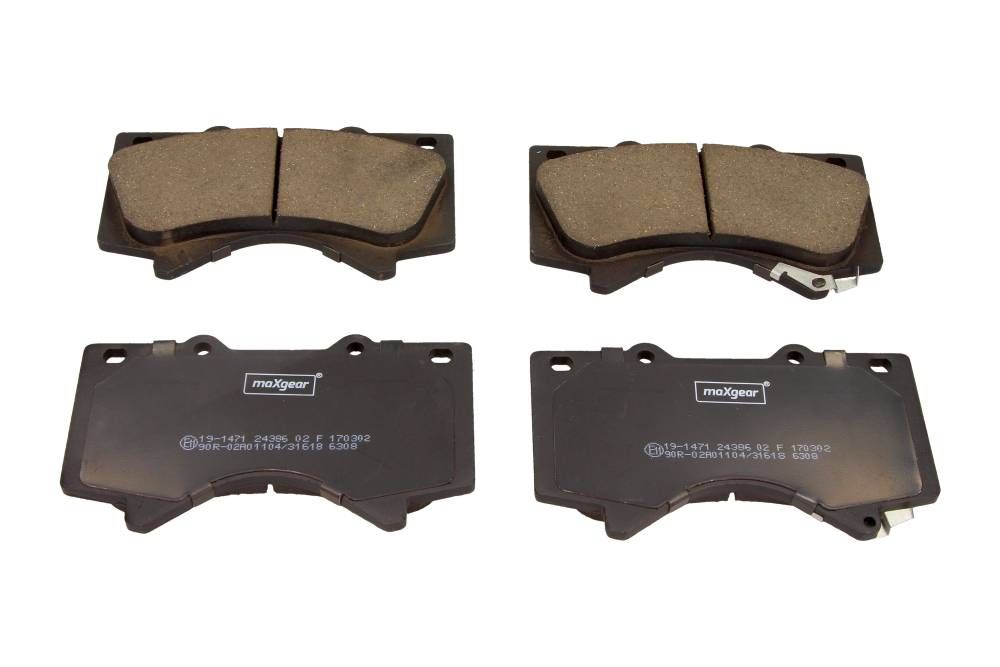 KLOCKI HAMULCOWE PRZÓD TOYOTA LANDCRUISER 4,5 4,7 08- MaXgear 19-1471