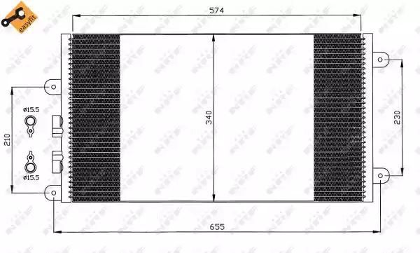 Chłodnica skraplacz klimatyzacji Alfa Romeo 147 1,6 2,0 16V T. NRF 35532