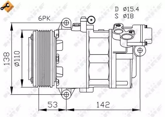 KOMPRESOR KLIMATYZACJI BMW E46 NRF 32184