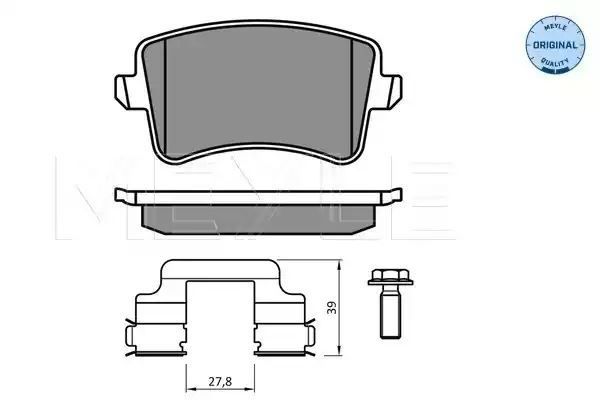 KLOCKI HAMULCOWE TYŁ VW A4 A5 Q5 MEYLE 0252460617/K2