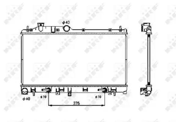 CHŁODNICA SUBARU LEGACY 2,0/2,5 03- NRF 53700