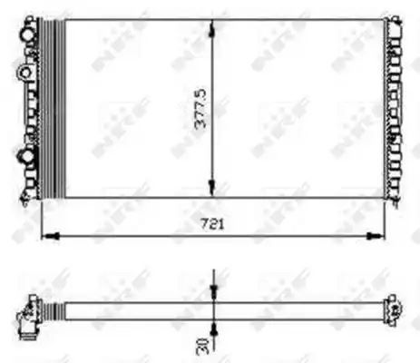 Chłodnica VW PASSAT 1,6-2,0 2,8VR6 88- NRF 54696