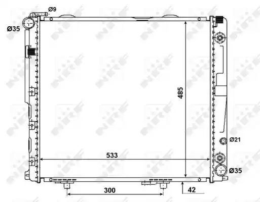 Chłodnica Mercedes W124 250 300D TD 93-96 NRF 58164