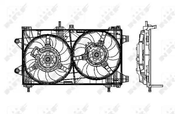 WENTYLATOR CHŁODNICY FIAT PUNTO 1,9JTD 99- NRF 47802