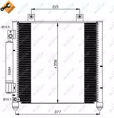 Chłodnica skraplacz klimatyzacji Opel AGILA 00- NRF 35637