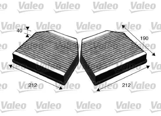 FILTR KABINY PROTECT DB R129 SL350-600 Z AKTYWNYM WĘGLEM 2 SZT Valeo 715621
