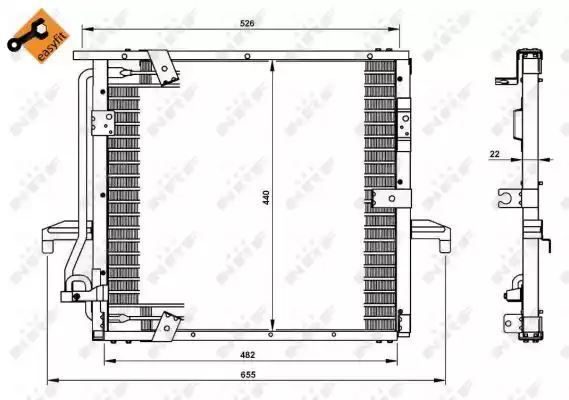 Chłodnica skraplacz klimatyzacji BMW E36 316-325I NRF 35133
