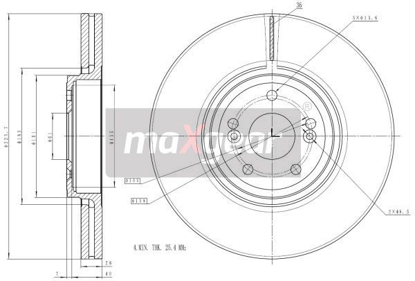 TARCZA HAMULCOWA PRZÓD RENAULT ESPACE VEL SATIS 324x28 MaXgear 19-1300