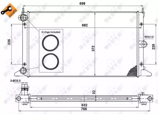 CHŁODNICA VW SHARAN/GALAXY/ALH NRF 50592