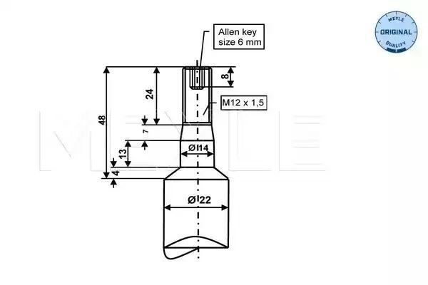 AMORTYZATOR PRZÓD BMW E34 GAZ MEYLE 3266240008