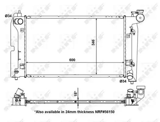 CHŁODNICA TOYOTA COROLLA 01- NRF 53325