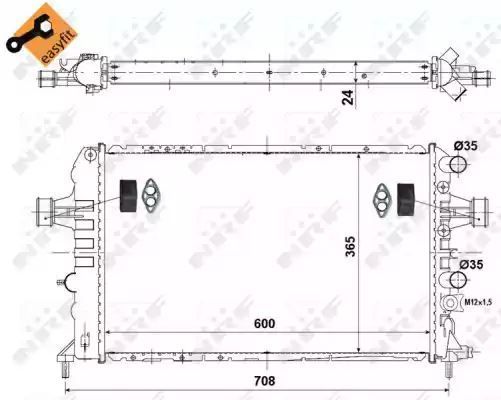 Chłodnica Opel ASTRA G 1,6 00-05 +AC NRF 58355