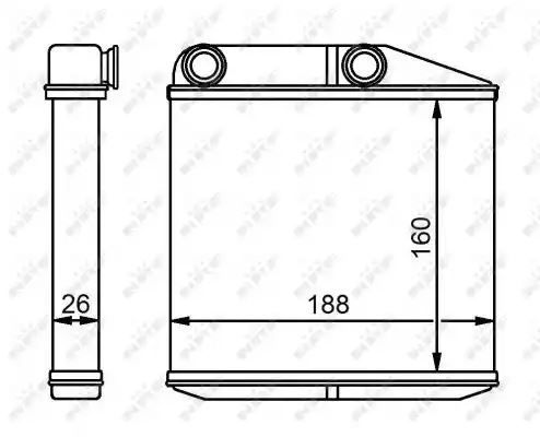 Nagrzewnica Opel CORSA D, GRANDE PUNTO NRF 54213