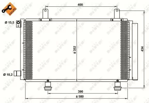 Chłodnica skraplacz klimatyzacji Suzuki Suzuki SX4 Fiat SEDICI NRF 35782