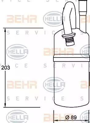 Osuszacz klimatyzacji Ford MONDEO 1,8TD -00 Hella 8FT351192051