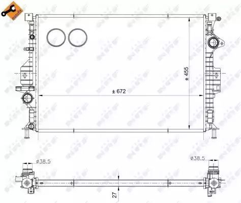 CHŁODNICA FORD MONDEO/VOLVO S60/S80 07- NRF 53811