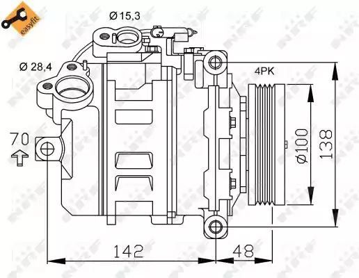 KOMPRESOR KLIMATYZACJI BMW NRF 32433