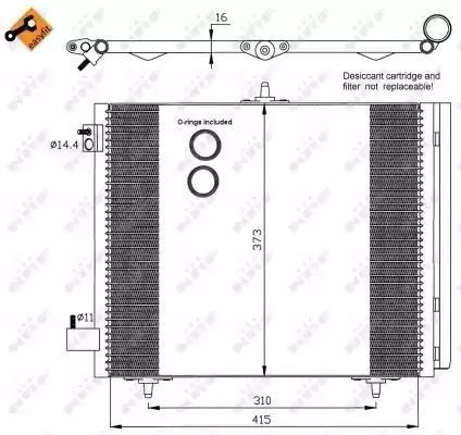 Chłodnica skraplacz klimatyzacji Citroen C2 C3 Peugeot 206 NRF 35405