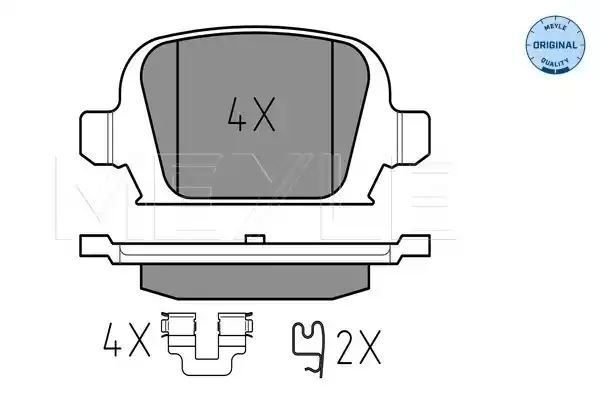 KLOCKI HAMULCOWE TYŁ OPEL CORSA C MEYLE 252328414