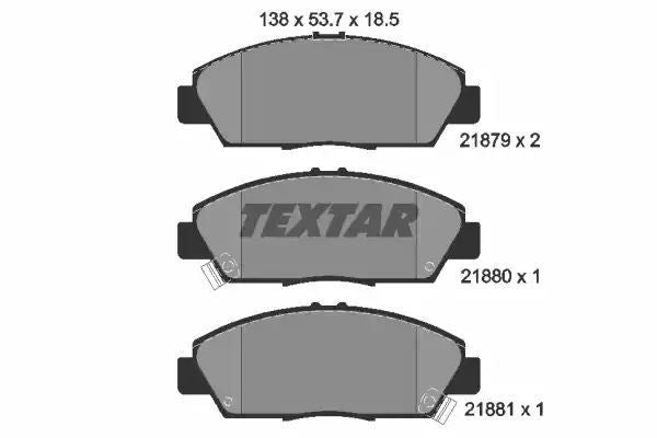 Klocki hamulcowe przód Honda ACCORSAD KOMBI ROVER 600 Textar 2187901