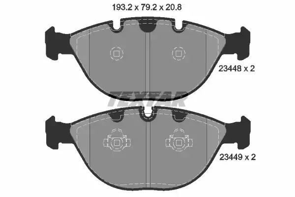 Klocki hamulcowe przód BMW E65 01- 745D X5 E53 4,4-4,8 Textar 2344801