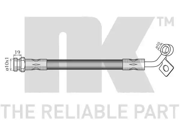 Przewód hamulcowy elastyczny przód Hyundai H-1 97-04 PR 350MM NK Autoparts 853422
