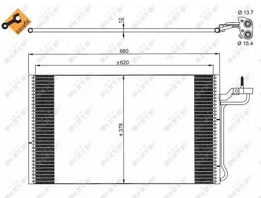 Chłodnica skraplacz klimatyzacji Volvo C30-V50 04- NRF 35882