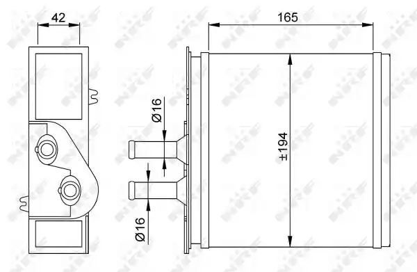 NAGRZEWNICA FIAT PUNTO I NRF 53204