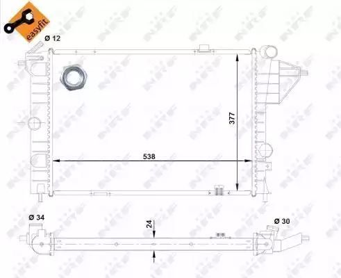 CHŁODNICA OPEL VECTRA A 1,7D NRF 503508